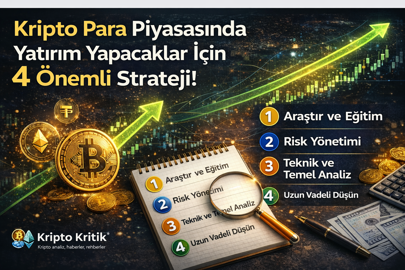 Kripto para piyasasında yatırım yapacaklar için 4 önemli strateji