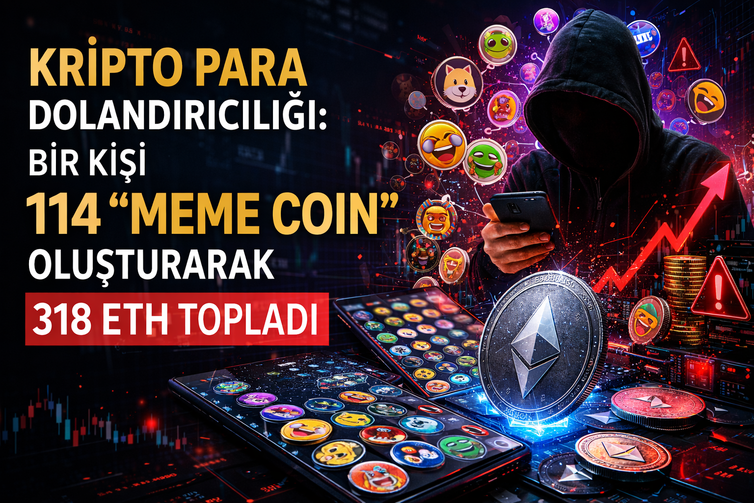 Kripto Para Dolandırıcılığı Bir Kişi 114 Meme Coin Oluşturarak 318 ETH Topladı
