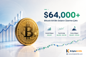 Bitcoin 64 bin doların üzerine çıktı, kısa vadeli yön belirsizliğini korudu